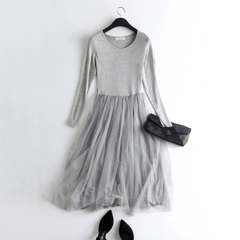 Новинка 2018 весна и осень сексуальные сетчатые платья винтажные с длинным рукавом