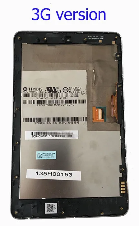 ЖК-дисплей+ сенсорный дигитайзер экран с рамкой для Google nexus 7 2012 ME370 ME370T ME370TG nexus 7c 3g или wifi версия - Цвет: 3G version