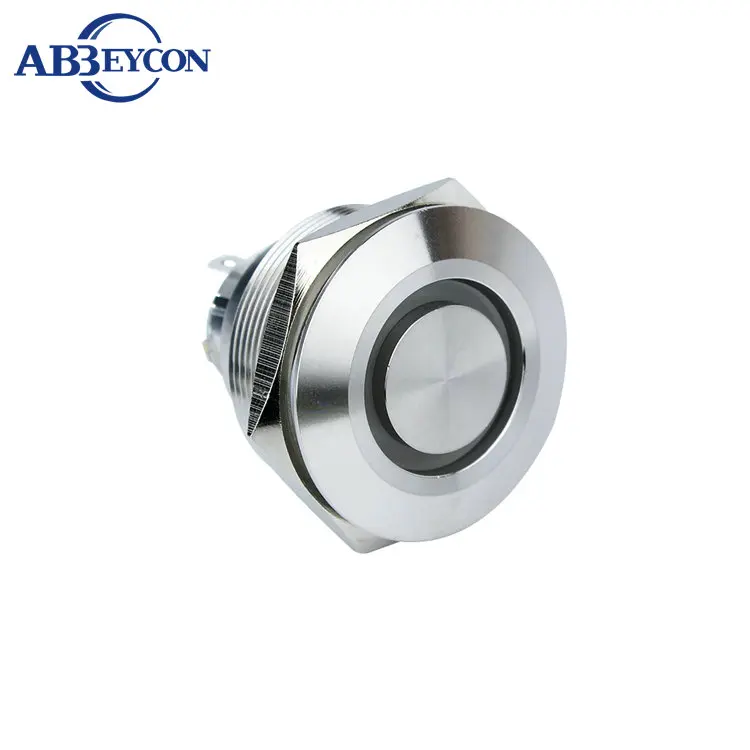 

30 мм самоблокирующийся RGB led переключатель с подсветкой 5 В/12 В/24 В/36 в выключатель света из нержавеющей стали триколор переключатель 7 контактов фиксация