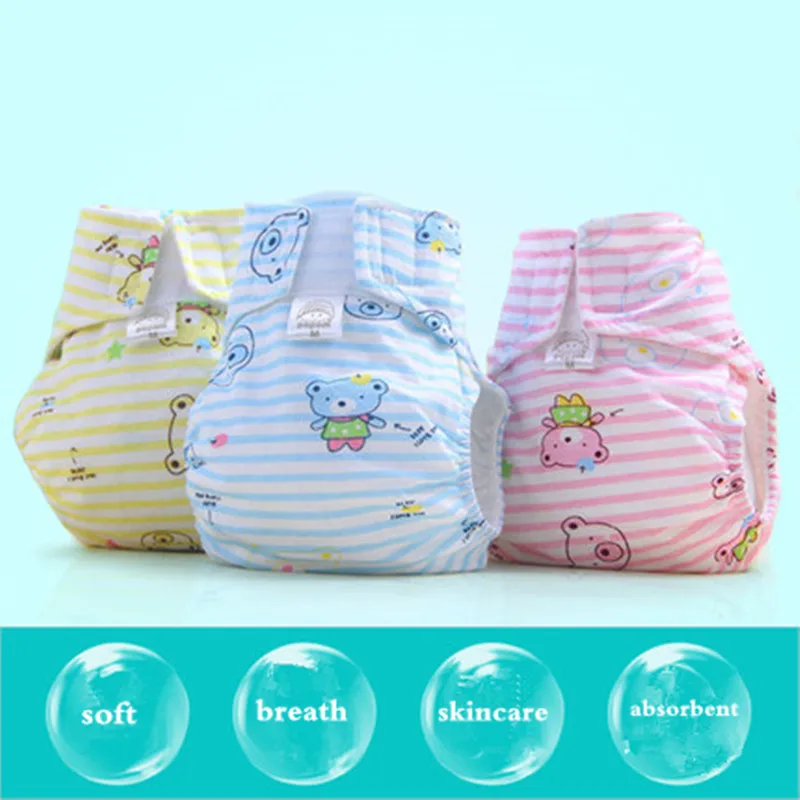 

Reusable Nappies New Born Washable Baby Cloth Diapers For Children Soft Comfortable Baby Diapers Breathable Potty Training Pants