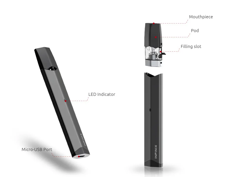 Vape ручка smok INFINIX-2 Kit электронная сигарета 250mah мини-панель солнечных батарей