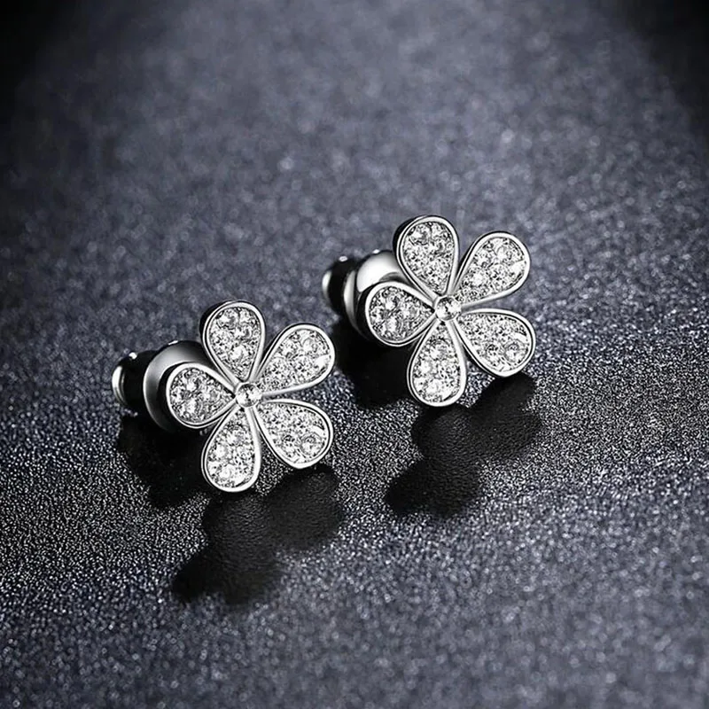 Глазурованная серьга AAA циркон микро набор нежный и Простой корейский вариант