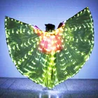 Красочные крылья для танца живота, со светодиодной подсветкой, крылья для Исиды, реквизит для выступлений на сцене, крылья, реквизит, аксессуары для взрослых и детей, палочки