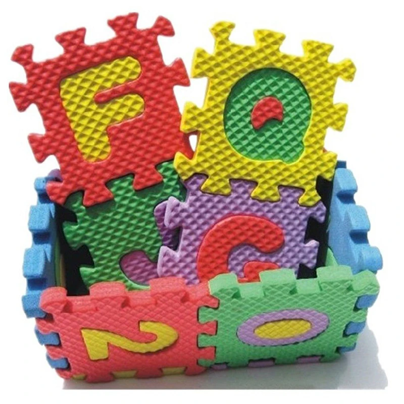 36Pcs Baby Child Number Alphabet Foam Maths Educational Toy Gift Bubble puzzle mats digital Children Intelligence Development