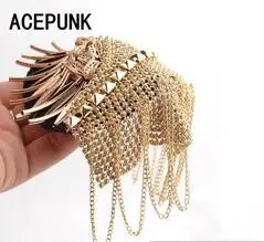 Винтажная большая брошь с кисточками ручной работы эполеты шипы Escapulario