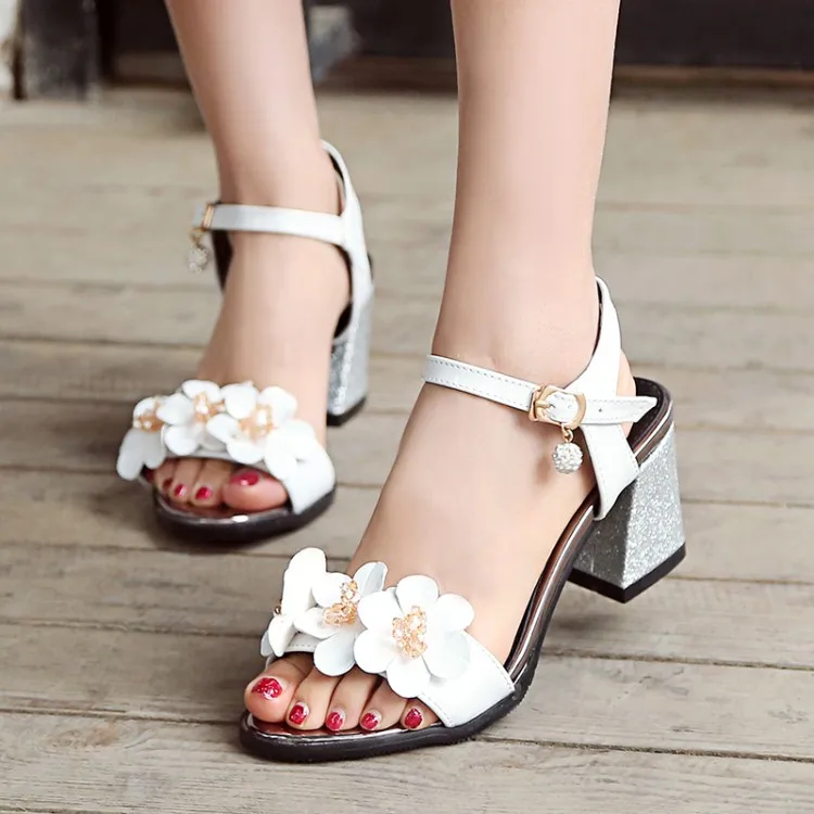 

QPLYXCO Plus Small Big Size 32-47 Summer Sandals woman high heels tenis feminino Party wedding women Shoes High-quality A-62