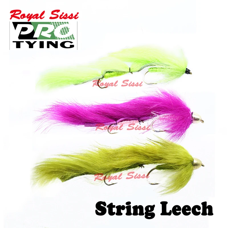 Про Связывание 3 цвета ассорти шт Alaska string leech двойной крючок fly Рыбалка Стример