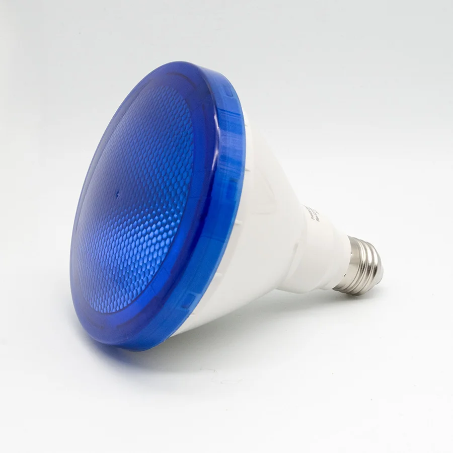 Blue E27 Светодиодный точечный светильник, лампочка PAR38 12 Вт RGB многоцветный светодиодный зонтичные лампочки Водонепроницаемый IP65 Светодиодный прожектор супер яркий AC85-265V - Испускаемый цвет: Blue