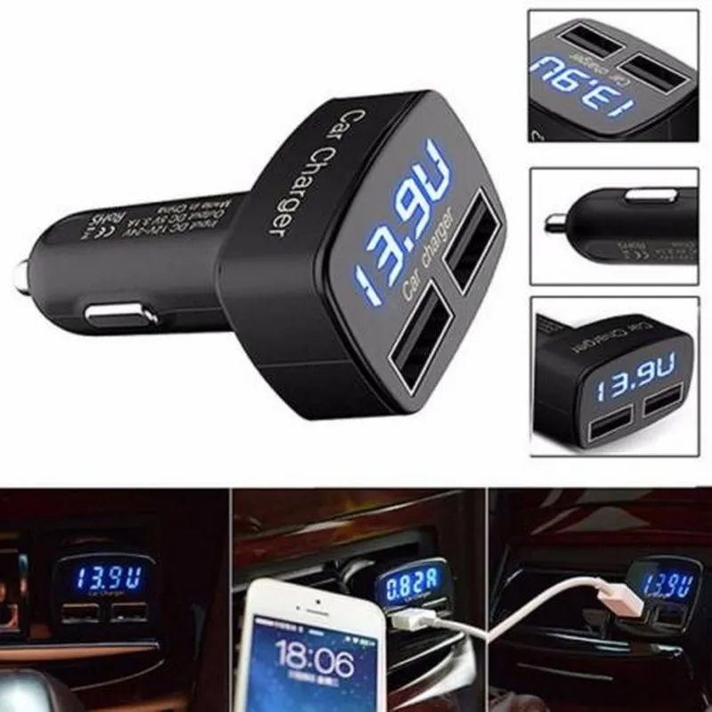 Розетка для автомобильного прикуривателя DC 12-24 В Универсальный 2 Переходник USB для зарядки в машине 4 в 1 для iPhone gps MP3 3.1A быстрое автомобильное зарядное устройство