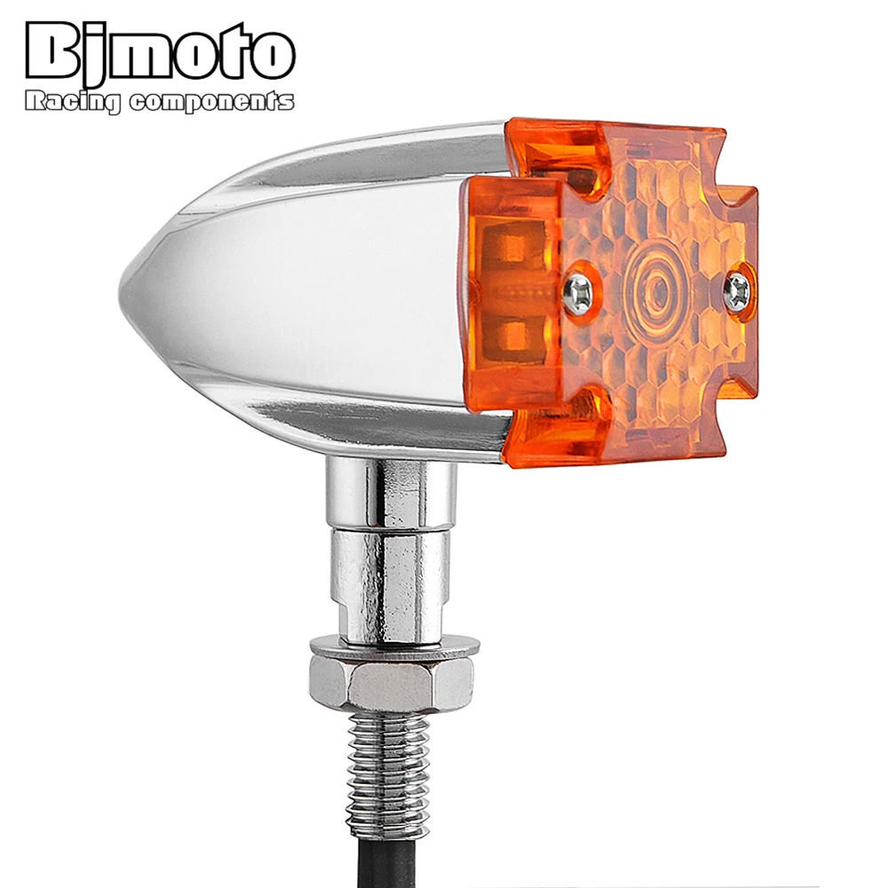 Bjmoto 2 шт. светодиодный сигнал поворота для мотоцикла 10 мм световой индикатор