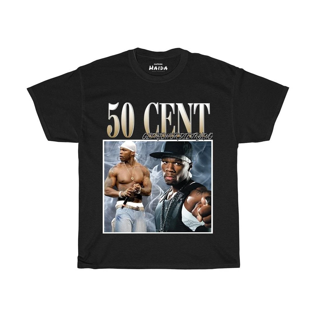 Мужская футболка винтажная 50 CENT Футболка женская футболка