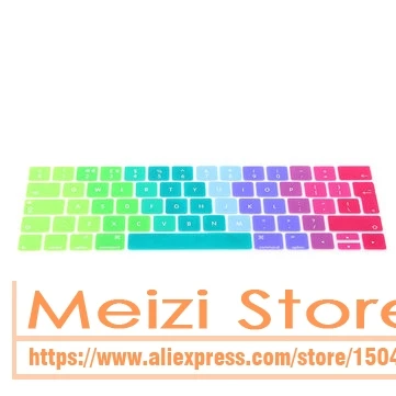 Силиконовая клавиатура для ноутбука Обложка для Новинка Macbook Pro 13 дюймов/15 дюймов с touchbar EU версия A1706 A1707