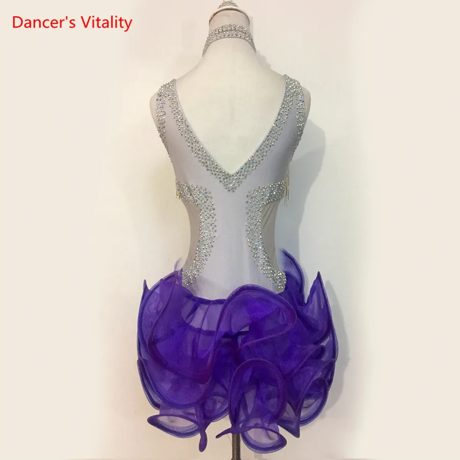 Профессиональное детское платье для соревнований по латиноамериканским танцам