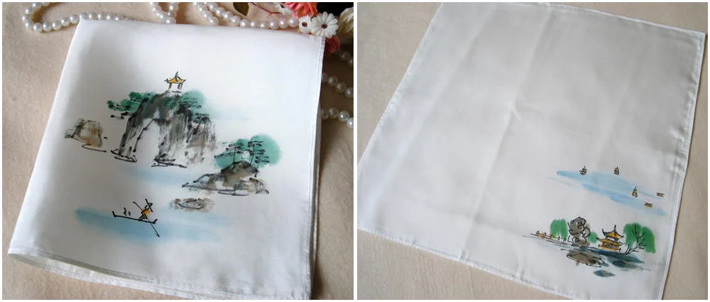 Чистый белый носовой платок CISULI для рисования шелковая ткань сделай сам 100%