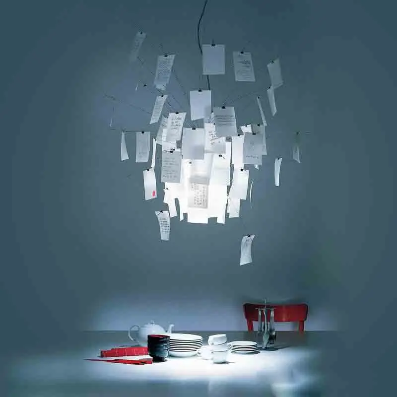 Современный подвесной светильник Zettel из бумаги белая Подвесная лампа сделай сам