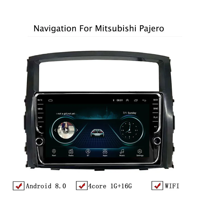 NAVITOPIA 9 дюймов автомобильный мультимедийный плеер Andriod 8 1 gps навигация для Mitsubishi