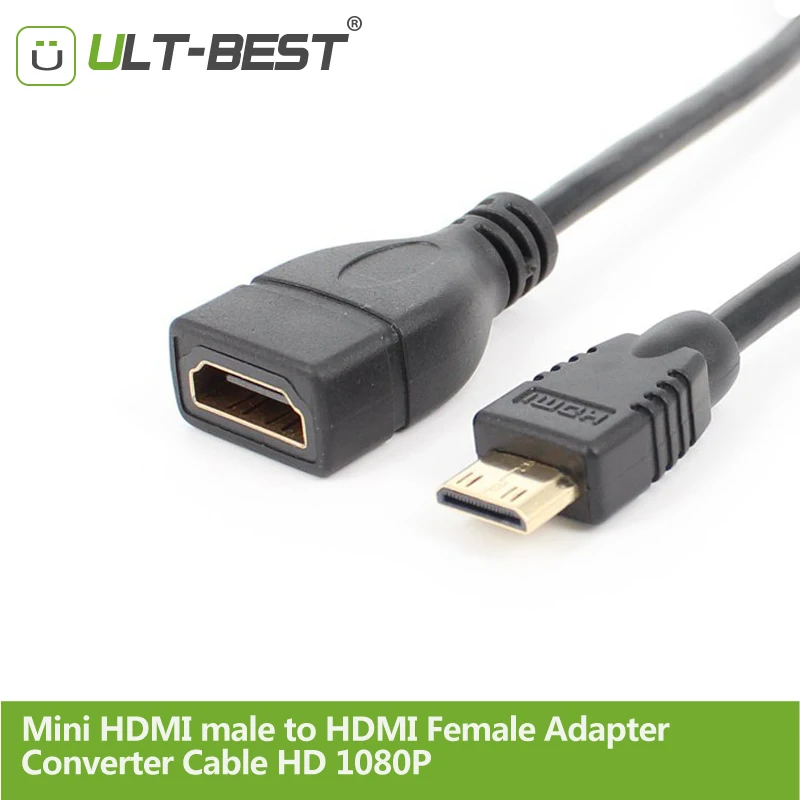 Кабель переходник ult best Mini Micro HDMI штекер гнездо HD 1080P конвертер короткий кабель 20 см для камеры HDTV|micro to mini|female