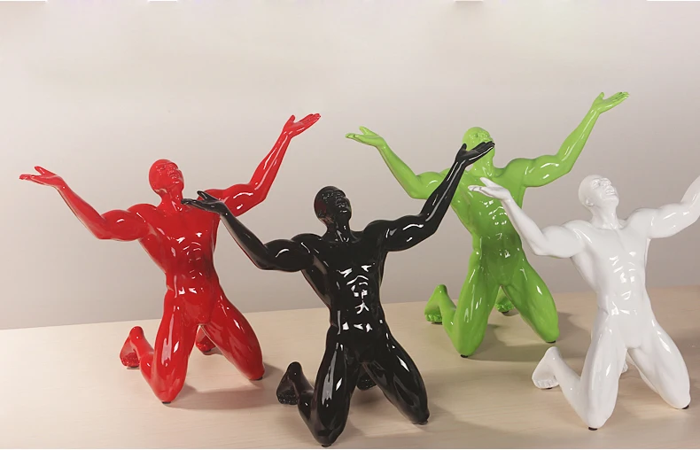 Современные домашние декоры голый человек Кричащие фигурки украшения