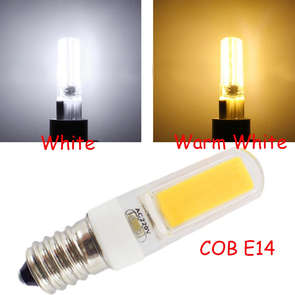 E14 LED COB лампа 220В 240В кукурузная люстра свеча светодиодные лампы капсулы замена