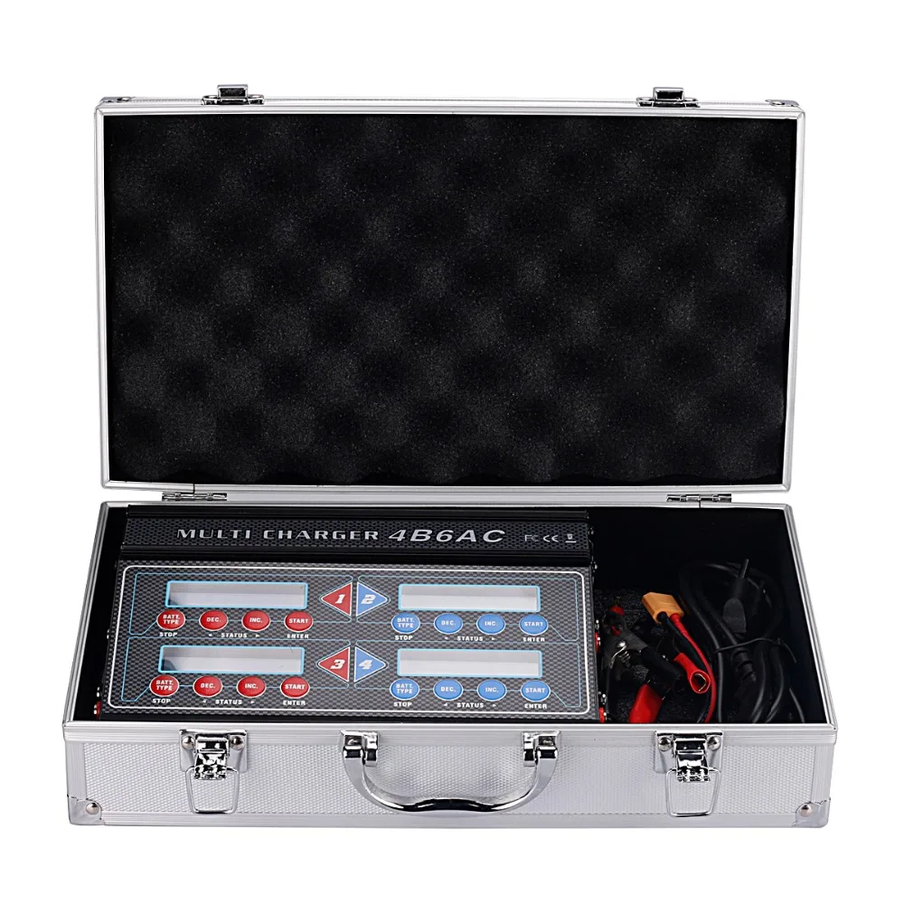 HTRC 4B6AC RC зарядное устройство Quattro 80 Вт 6A Профессиональный RC Баланс Зарядное устройство Dis зарядное устройство для мульти-химии батарея Встроенный AC