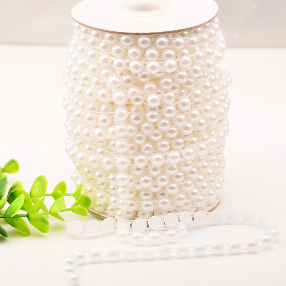 Полукруглые бусины из искусственного жемчуга 5 м 4 мм 6 8 двухрядные хлопка яркие