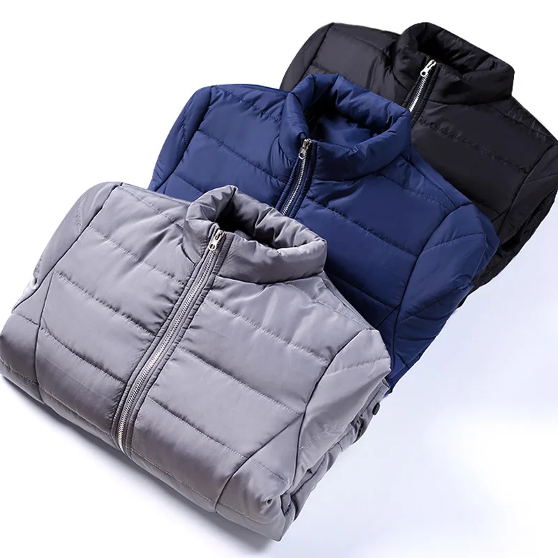 

drop shipping 2018 new men's winter jacket polyester padded coat casual outwear overcoat 3 colors M-4XL AYG150