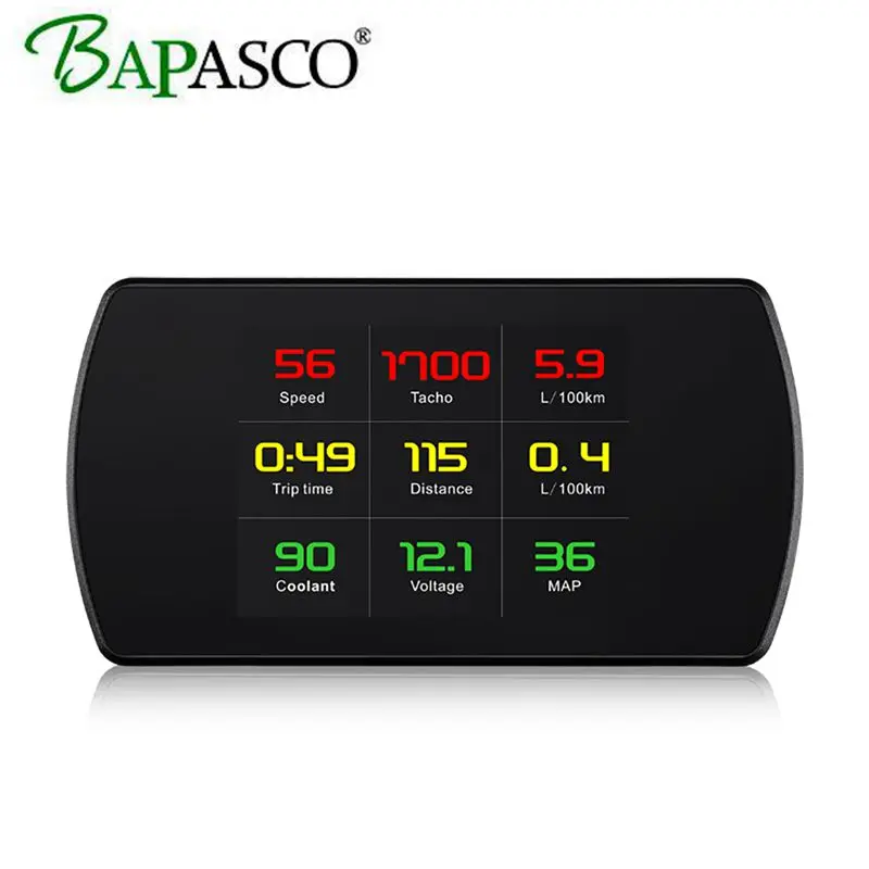 BAPASCO Новый D2000 автомобилей head up display OBD2 Воздушная завеса проектор светодиодный