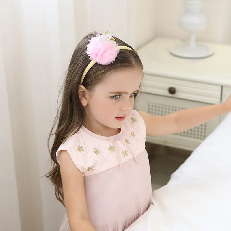 Новинка милые резинки для волос принцессы украшения ленточные цветы ручной