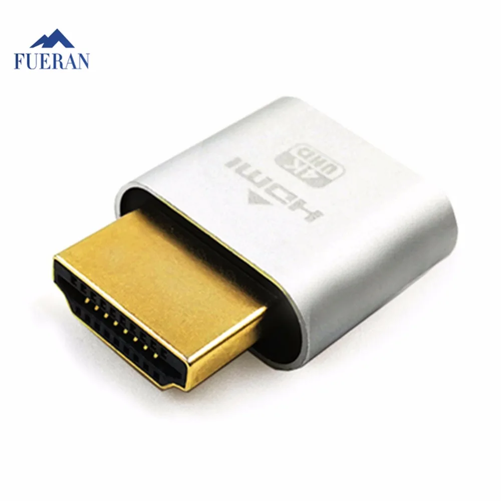 

FUERAN DDC EDID HDMI муляж штекер, Безголовый призрак, эмулятор отображения (подходит для нового поколения @ 60 Гц)