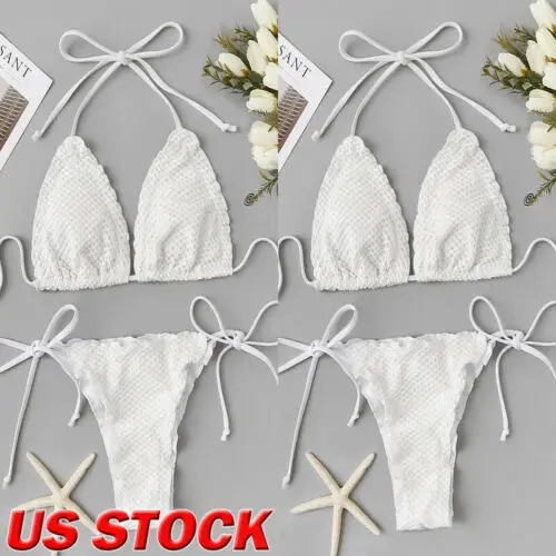 Женский сексуальный бандажный белый комплект бикини 2019 бюстгальтер пуш-ап