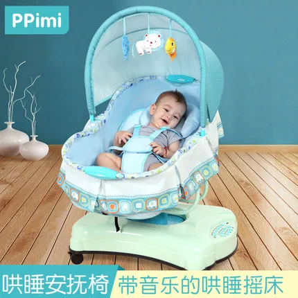 BusyBaby музыкальное детское кресло-качалка детское Электрическое Кресло-Качалка, чтобы загладить колыбель кровать Ptbat кресло-качалка