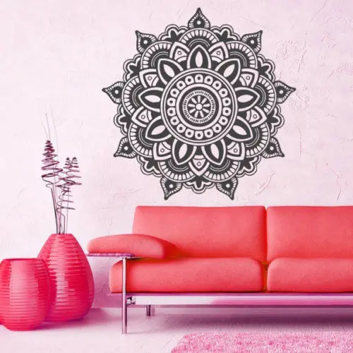 Мандала Менди Ом индийская индуийская Будда Настенная Наклейка виниловая