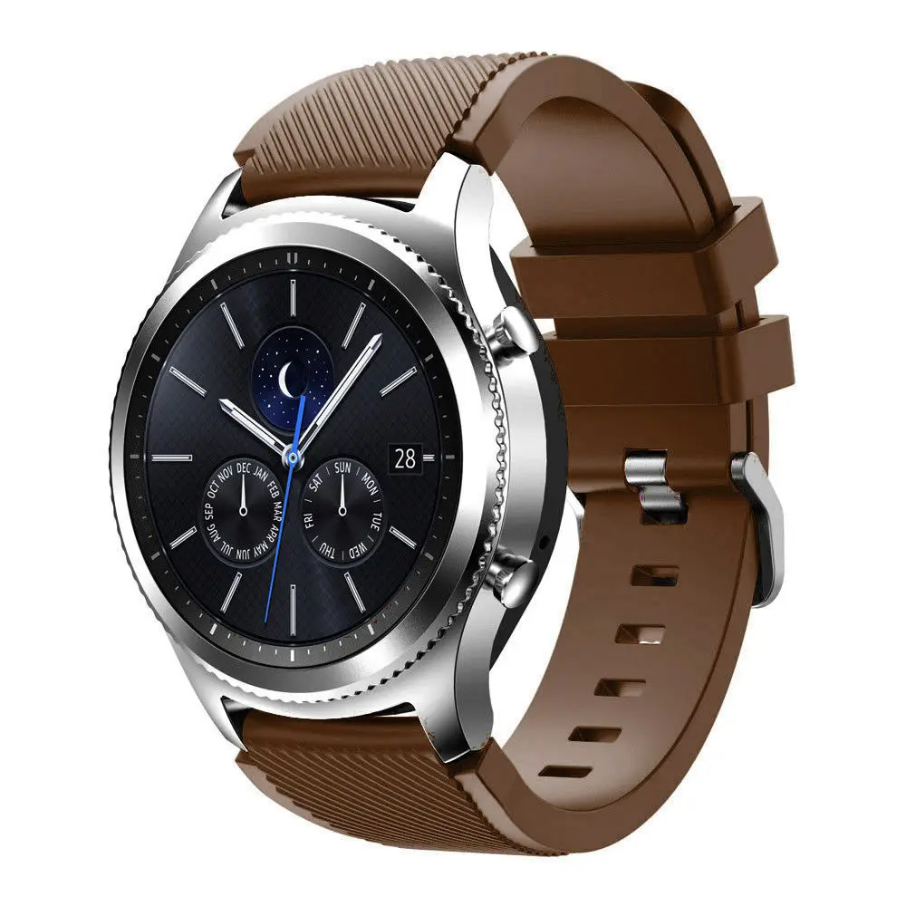 Спортивный ремешок для часов Galaxy 46 мм классический силиконовый Samsung Gear S3 Frontier 22