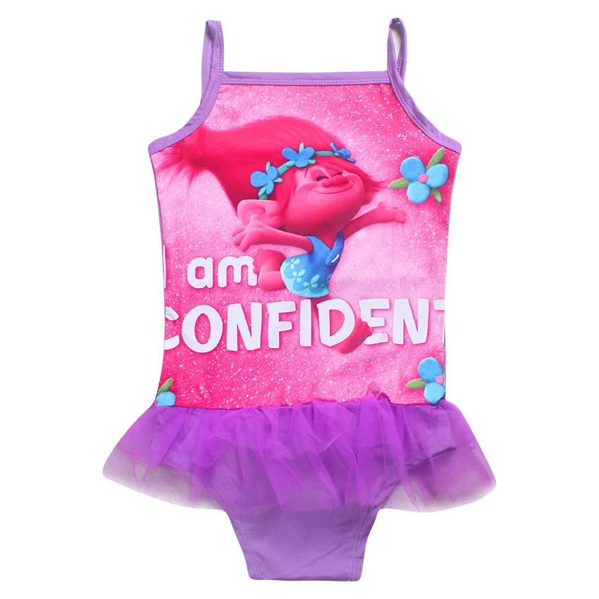 Платье для девочек 2018 платье с рисунком Моаны цельное бикини маленьких купальный