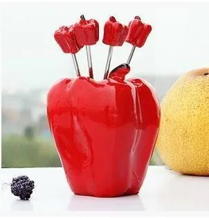 

fruit forks stainless steel Resin fruit fork style banana fruit fork home for daily use stainless steel fork