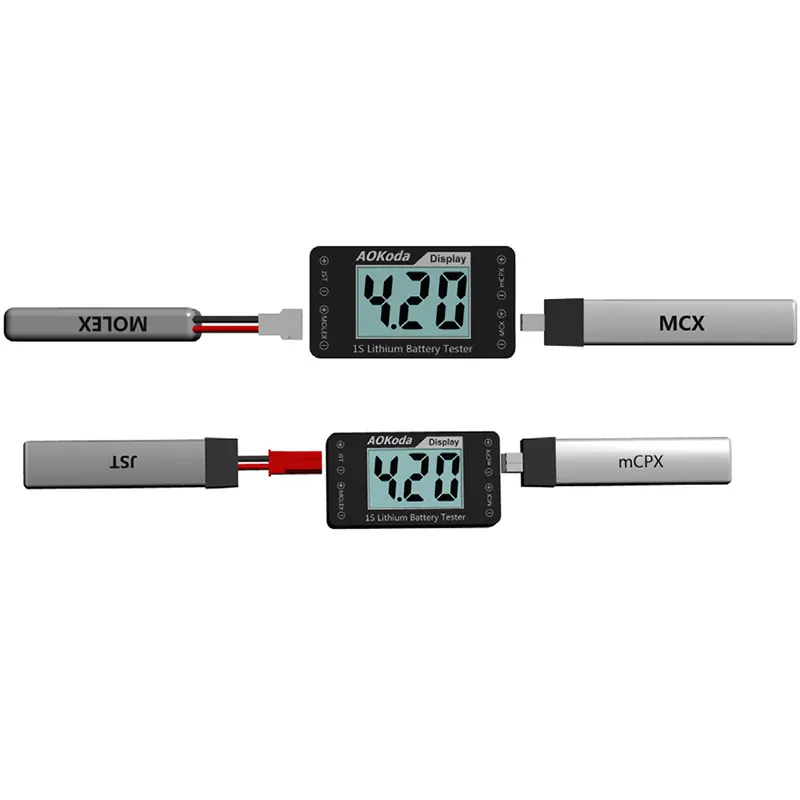 Лидер продаж AOKoda AOK 041 1S тестер литиевой батареи индикатор для проверки JST MOLEX mCPX