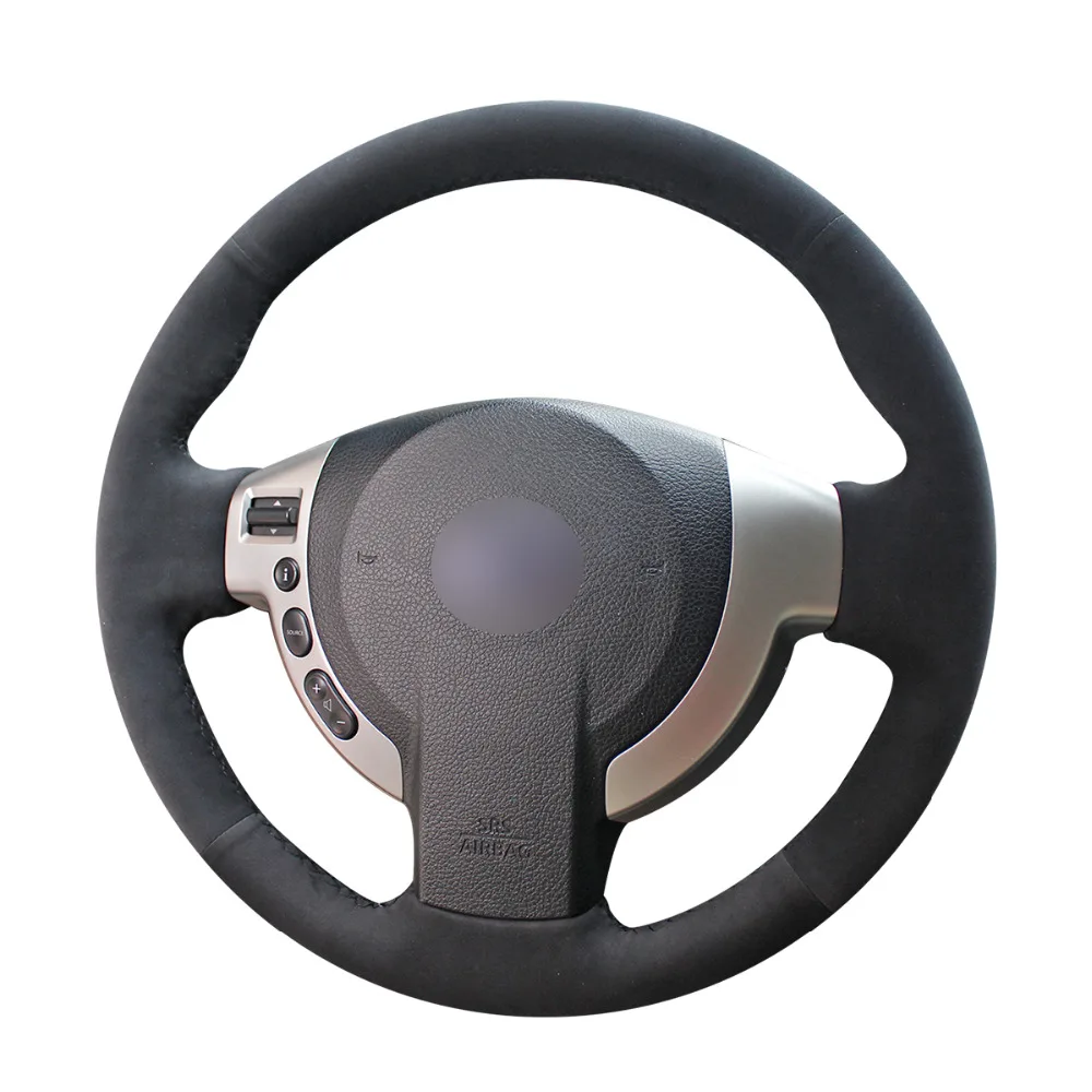 Сшитая вручную черная замша ручной работы для Nissan Qashqai 2007 2013 X Trail NV200 Серена изгой