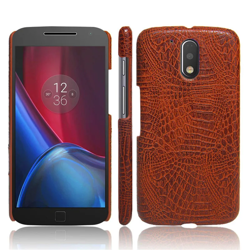 

For Moto G4 T1622 XT1625 Case Quality PC Crocodile Grain Back Cover Hard Case for Motorola G4 Plus XT1644 Capa Back Protector