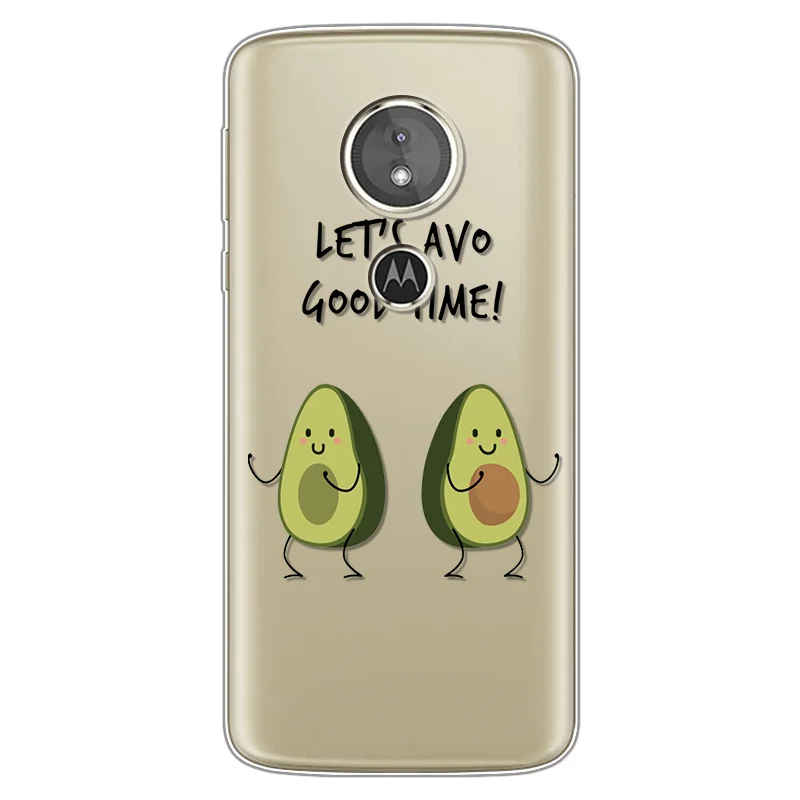 nygtwu Забавный прозрачный чехол авокадо для Motorola Moto G7 power C E4 E5 G4 G5 G5S G6 Plus G3 G4 G6 Z Z2 Z3 E5 G7 Play Go One мягкий чехол-накладка - Цвет: nygtwu