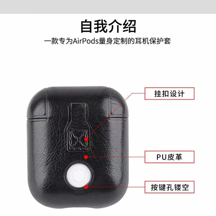 Роскошный бизнес-чехол из искусственной кожи, Bluetooth, беспроводные наушники, защитный чехол, чехол для Apple AirPods Air pods, зарядная коробка