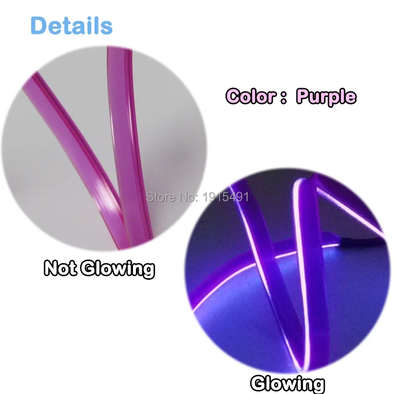 6 мм Юбка шить тег 2 3 фиолетовая неоновая Светодиодная лента можно легко