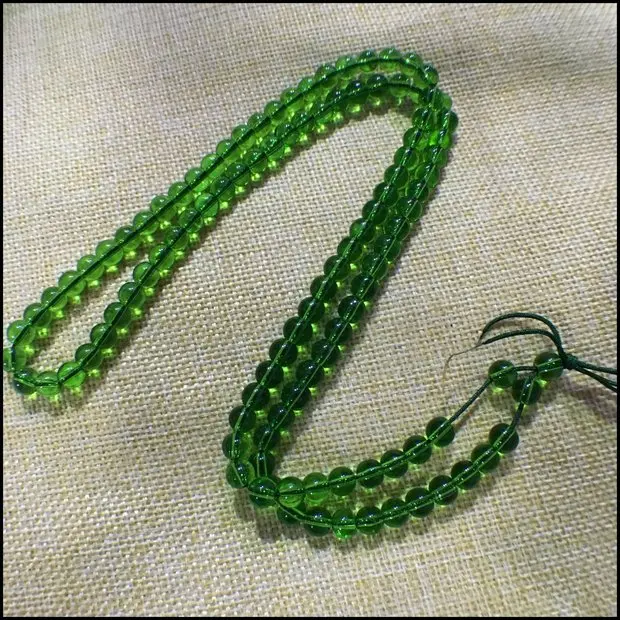 

Natural JADESt pendant Carved Green Ruyi Pendant with green beads necklace exquisite men and women style gifts