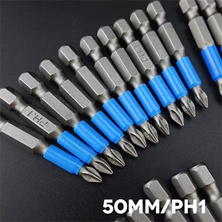 10 шт. Gcr15 Phillips биты шестигранные хвостовые противоскользящие отвертки биты магнитные Одна Головка PH1/PH2/PH3 50 мм