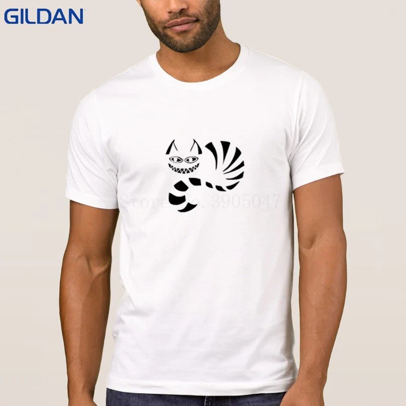 Чеширский кот Алиса в стране чудес забавная футболка для мужчин принт тренд