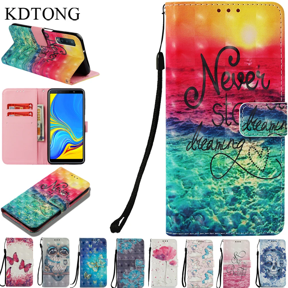 

Case sFor Samsung Galaxy A7 2018 Case Flip PU Leather Magnetic Wallet Card Cover For Samsung Galaxy A750 A7 2018 Case Cover Capa