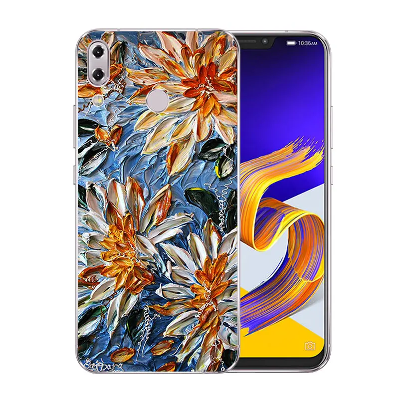 6 2 &quotдля Asus Zenfone 5z ZS620KL/5 ZE620KL Marb Прозрачный мягкий силиконовый чехол для телефона