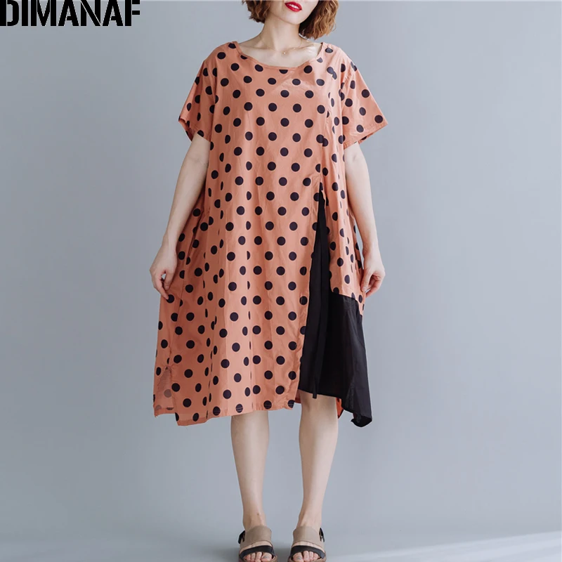 DIMANAF женское платье большого размера Летний большой размер Повседневный