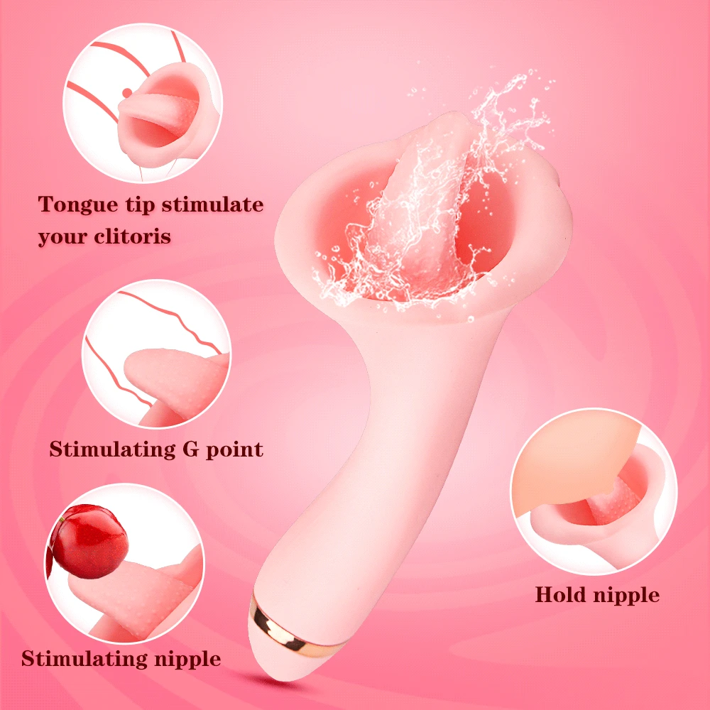 10 скоростей сосков лижут язык вибратор массаж Женский мастурбатор Стимулятор