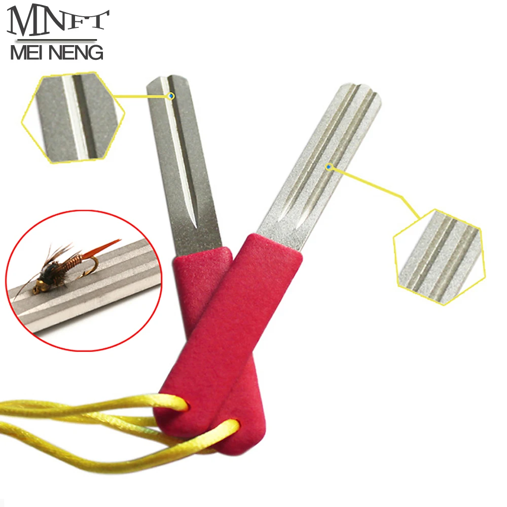 MNFT 2 шт./лот двухсторонний крючок хорошего качества для ловли мушек точильный
