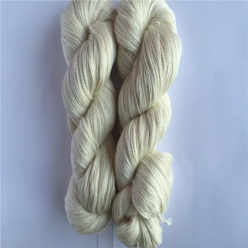Бесплатная доставка 500 г/лот пряжа Хэнка из натурального неокрашенного 50% шелка